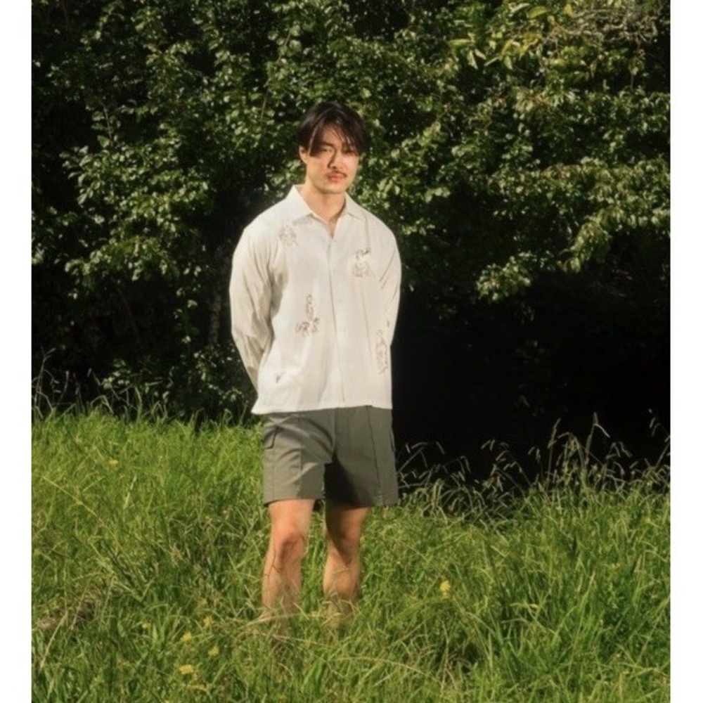 NWT‎ Bode Bacchus Long Sleeve Shirt White Size L/XL